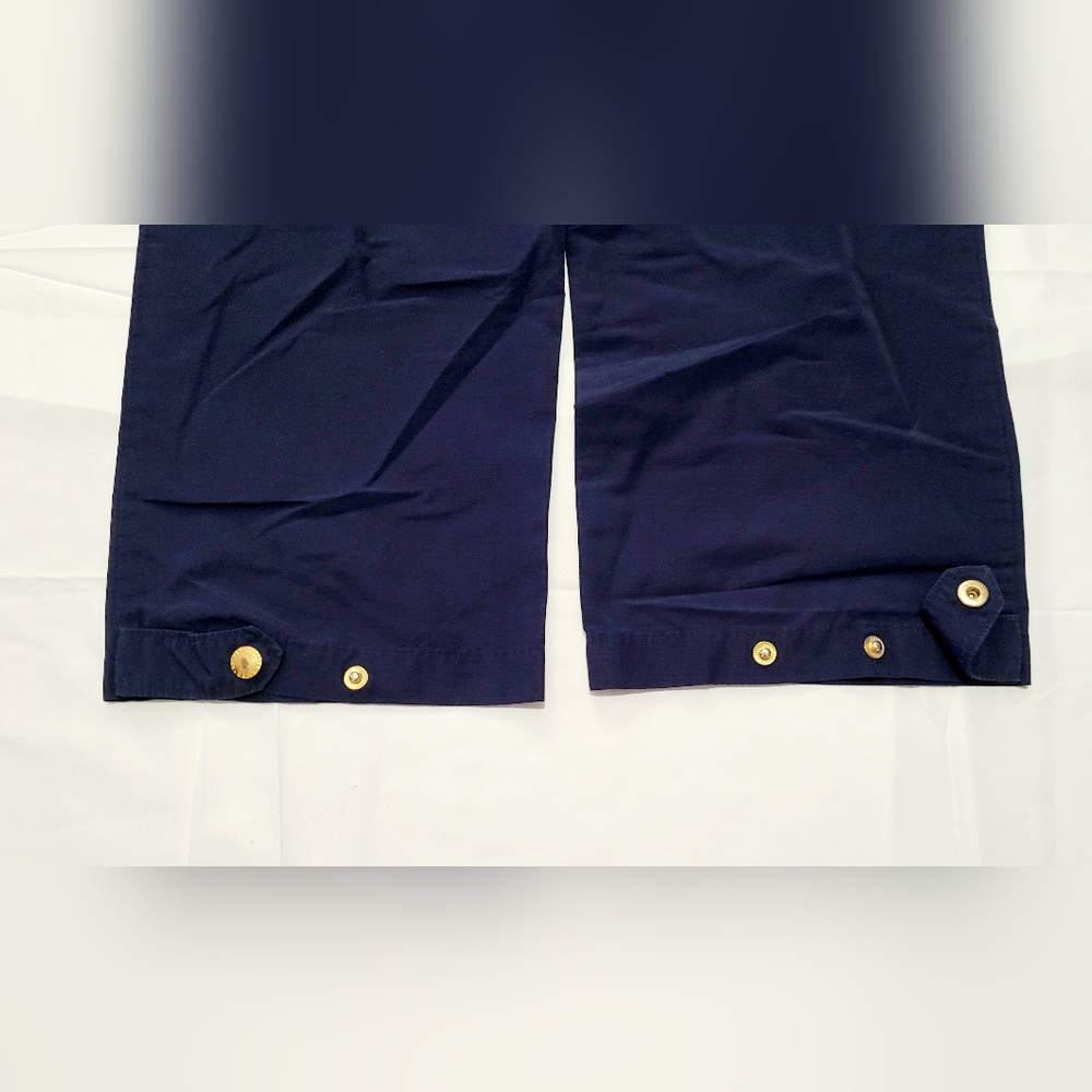 Ralph Lauren Belted Linen Pant in Lauren Navy - Size 6P High Rise - Picture 5 of 7